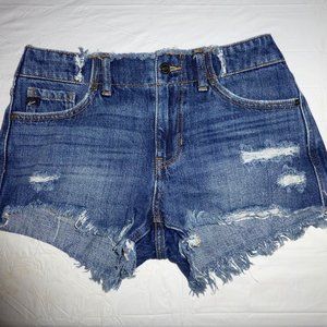 Kancan Distressed Blue Denim Shorts XS